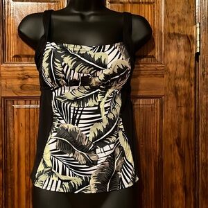 Tropical Leaf Tankini Top